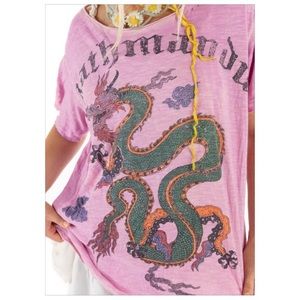 Magnolia Pearl Limited Kathmandu Dragon Tee (color: Allium) NWT